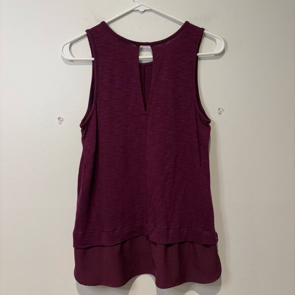 J.Crew Womens Small Purple Tank Blouse Ruffle Bottom Career‎ Stretchy Casual - Picture 3 of 7
